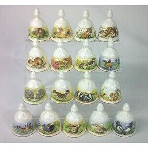 Vintage Oakley Friends of the Forest Fine Bone China Bells England Lot of 17